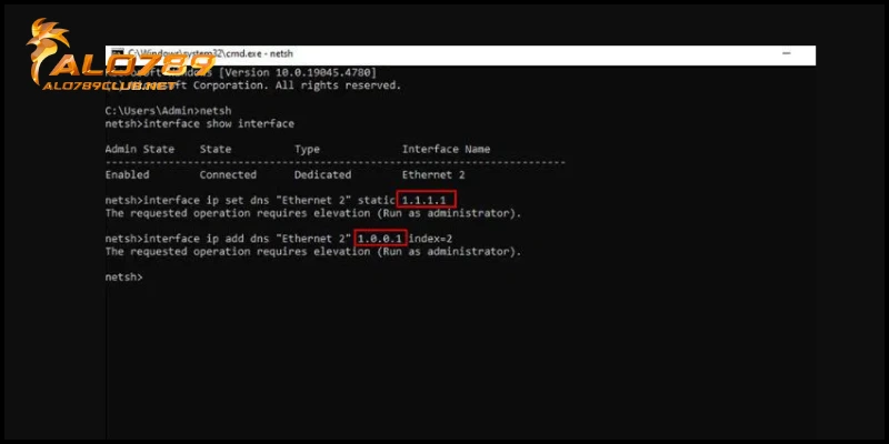Cách đổi DNS truy cập Alo789 không bị chặn chi tiết nhất 4 Cách đổi DNS truy cập Alo789 không bị chặn bằng CMD